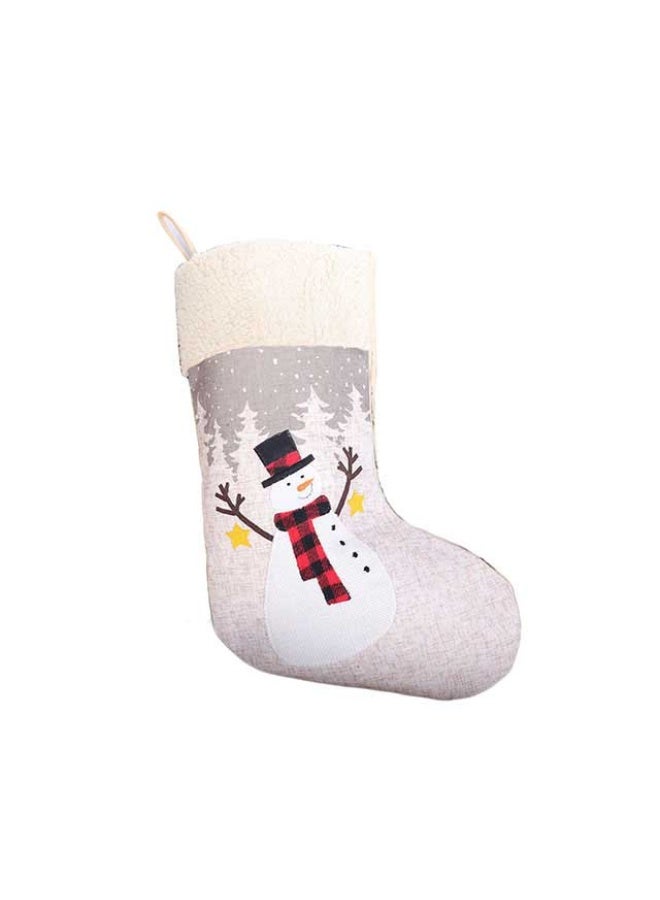 Christmas Stockings, Grey Snowman-46x30x23cm, China