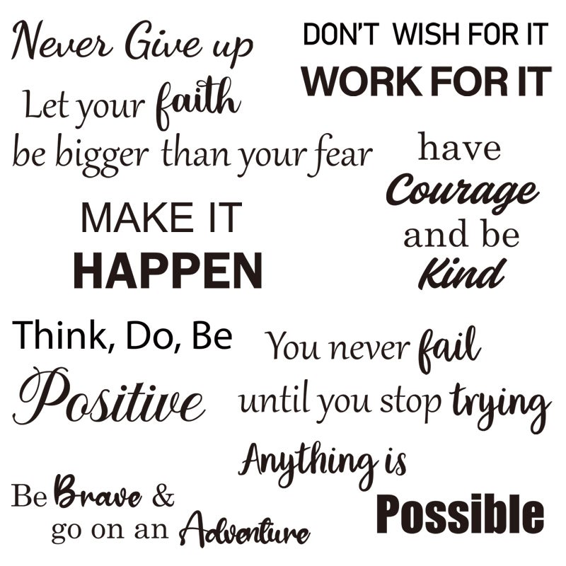 Inspirational Wall Decals Quotes  Motivational Affirmation Wall Stickers  Vinyl Wall Quotes Stickers  Peel & Stick Positive Sayings for Bedroom/Living Room/Bathroom/Office Wall D?cor  - Image 1