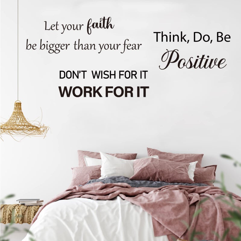 Inspirational Wall Decals Quotes  Motivational Affirmation Wall Stickers  Vinyl Wall Quotes Stickers  Peel & Stick Positive Sayings for Bedroom/Living Room/Bathroom/Office Wall D?cor  - Image 3