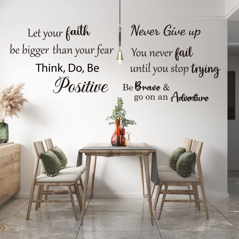 Inspirational Wall Decals Quotes  Motivational Affirmation Wall Stickers  Vinyl Wall Quotes Stickers  Peel & Stick Positive Sayings for Bedroom/Living Room/Bathroom/Office Wall D?cor  - Image 2