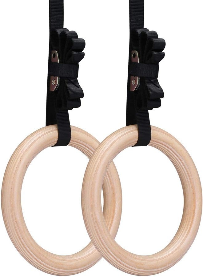 SIGNATRON Gymnastics Rings/Roman Ring with Straps & Buckles for Cross Fitness Functional Training & Home Gym Workouts, Strength Training, Pull Ups and Dips - Image 1