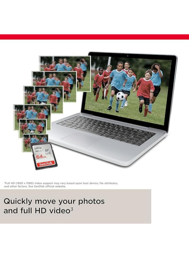 Sandisk Ultra SDXC UHS 64GB 140MBs (SDSDUNB-064G-GN61N) - Image 3