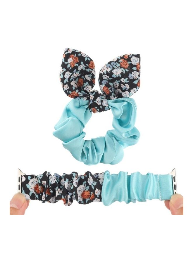 NIBEMINENT Butterfly Pattern Hair Ring Cloth Watch Strap Multicolour - Image 5