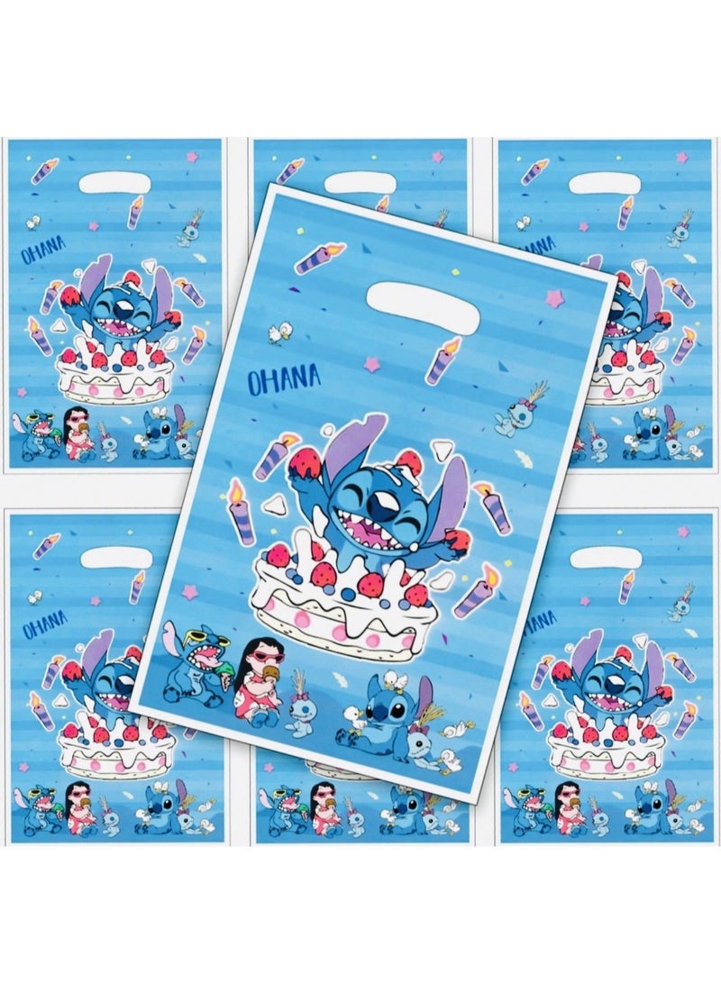 Party Gift Bags 30pcs Set, Durable Plastic with Handles, Vibrant Cartoon Print Designs - Image 2