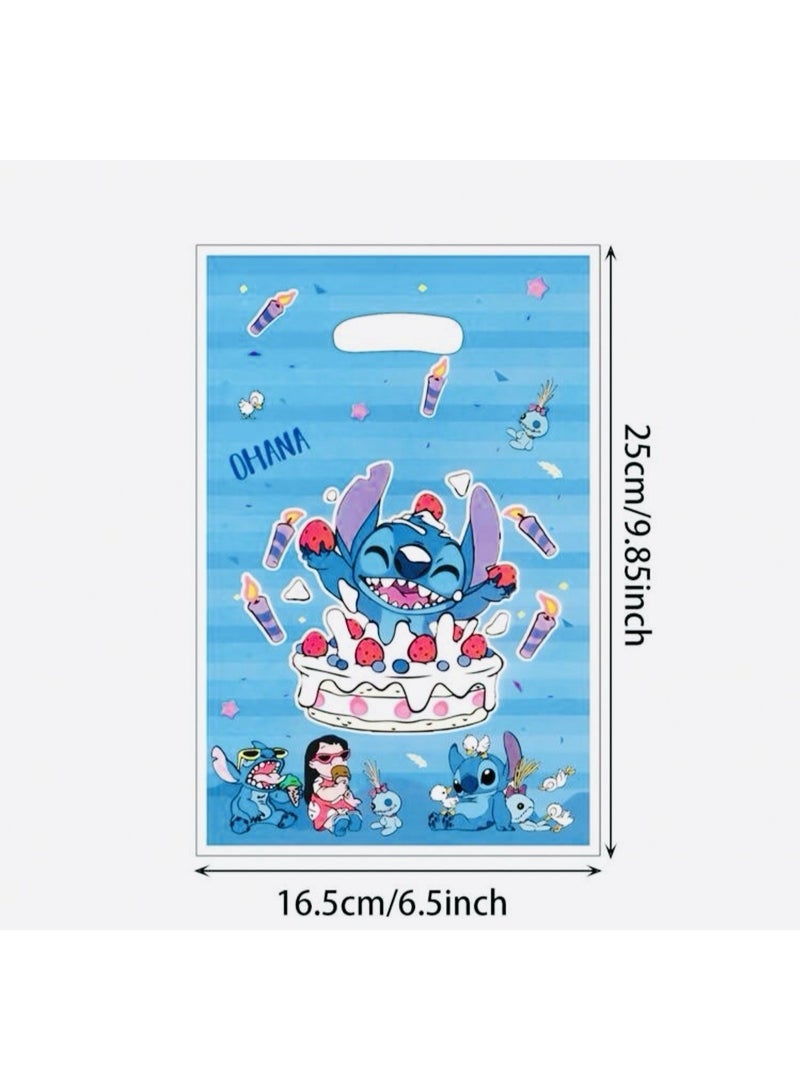 Party Gift Bags 30pcs Set, Durable Plastic with Handles, Vibrant Cartoon Print Designs - Image 4