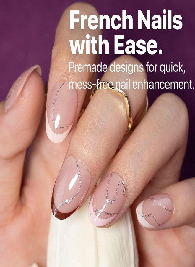 SXC Cosmetics French Tip Press On Nails - Skin Tone Nude and Color Series, Short Coffin X-Pro Tips Starter Kit ST119KIT - Image 2