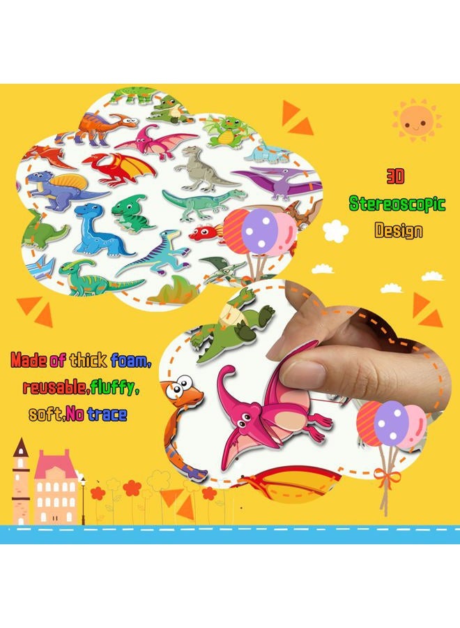 Kalysky 6Set Puffy Sticker Books for Kids 2-4, 3D Reusable Stickers Books for Toddlers 1-3,2-4,Farm+Animal+Dinosaurs+Ocean World+Space+Vehicle - Image 3