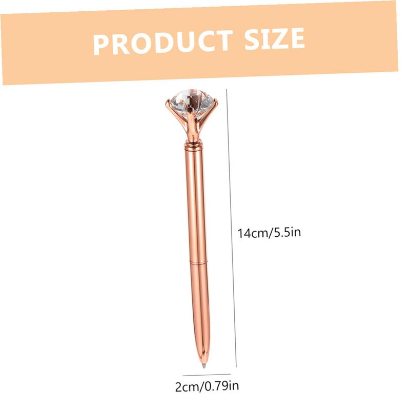 3pcs Metal Ballpoint Pens with Decorative Gem Fine Point for Business Office and Daily Use - Image 3