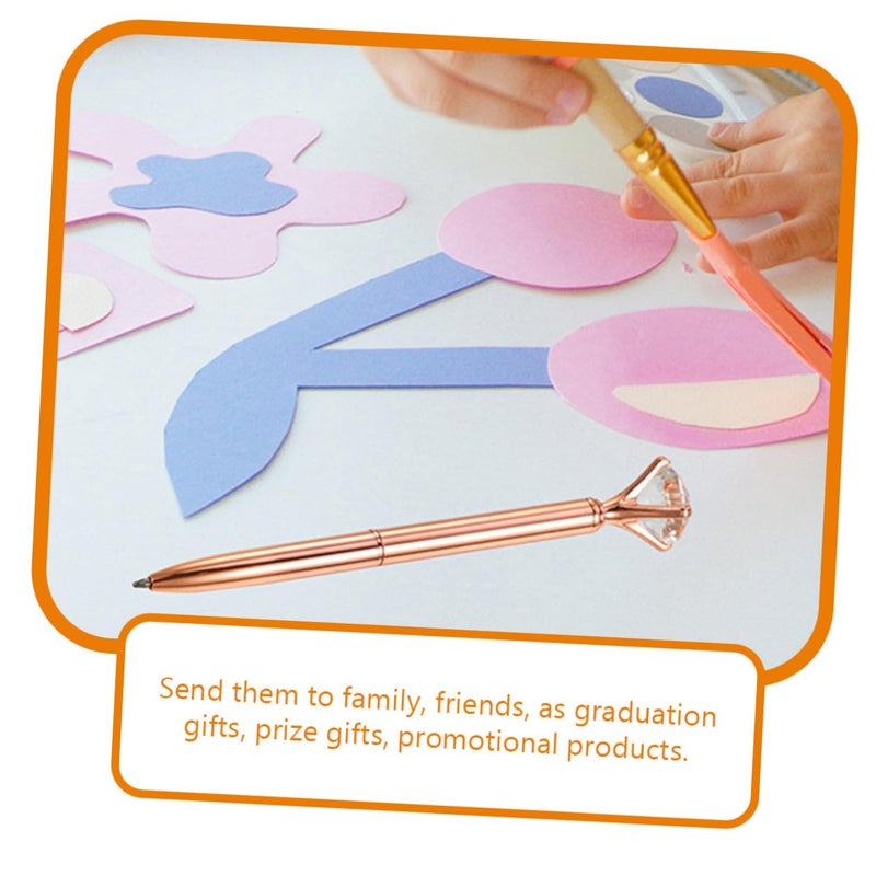 3pcs Metal Ballpoint Pens with Decorative Gem Fine Point for Business Office and Daily Use - Image 4
