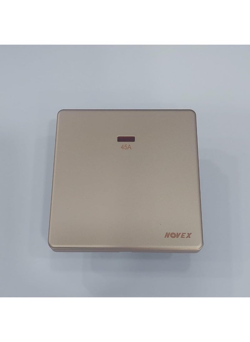 Novex T326GD 45A Switch with Neon | Gold Toronto Series | High-Quality Electrical Switch - Image 1