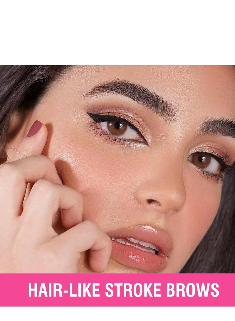 كيو اي سي قلم الحواجب ، قلم الحواجب 2 في 1 ثنائي الأطراف Microblading قلم الحواجب مع طرف شوكة دقيقة وفرشاة دقيقة تجعد حواجب طبيعية تشبه الشعر ، تدوم طوال اليوم (بني فاتح) - Image 3
