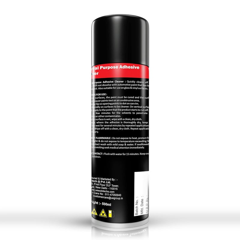 UE Autotech Elite General Purpose Adhesive Cleaner - Renews appearance of vehicles - Removes Sticky Residue from Glue, Stickers and Tapes - Safe for Use on Painted Surfaces, 500 ml - Image 2