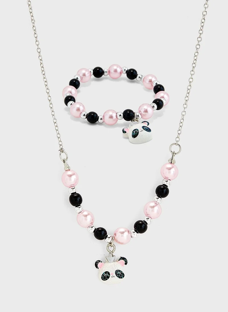 Claires Kids Panda Jewelry Set