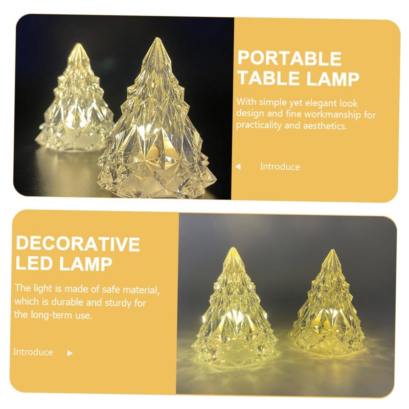 2 حزمة مصابيح ليلية LED زخرفية لغرفة النوم بجانب السرير تصميم رومانسي أبيض دافئ - Image 4