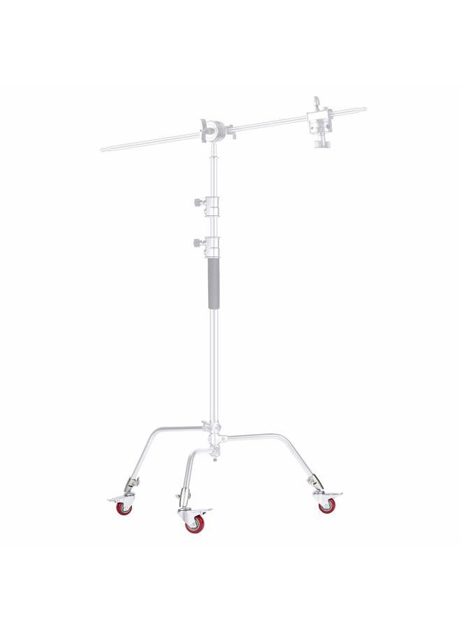 Neewer 3 Packs Professional Swivel Caster Wheels Set with 75mm Diameter, Durable Metal Construction with Rubber Base ONLY Compatible with Neewer Photography C Stand for Studio Video Shooting - Image 2