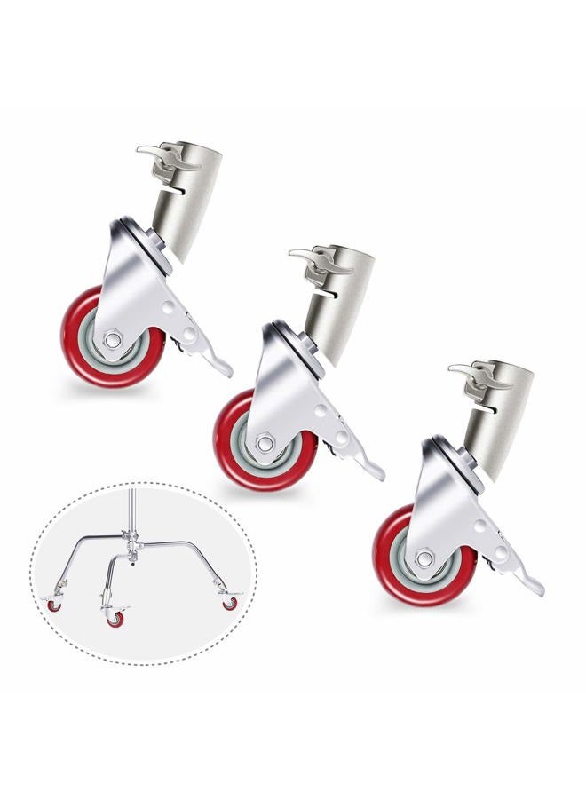 Neewer 3 Packs Professional Swivel Caster Wheels Set with 75mm Diameter, Durable Metal Construction with Rubber Base ONLY Compatible with Neewer Photography C Stand for Studio Video Shooting - Image 1
