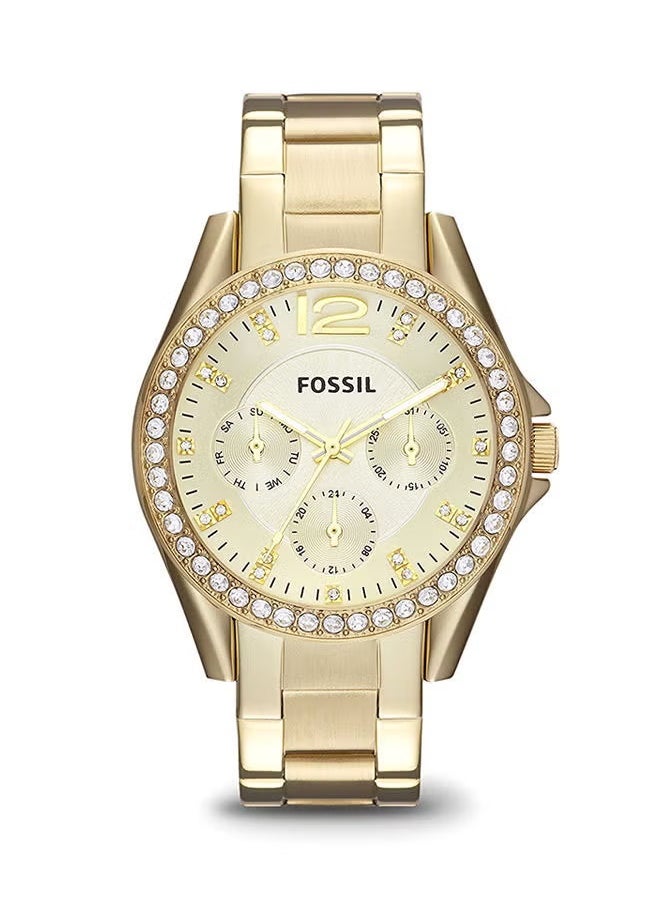 FOSSIL Women's Stainless Steel Chronograph Watch ES3203 - 38 mm - Gold  - Image 1