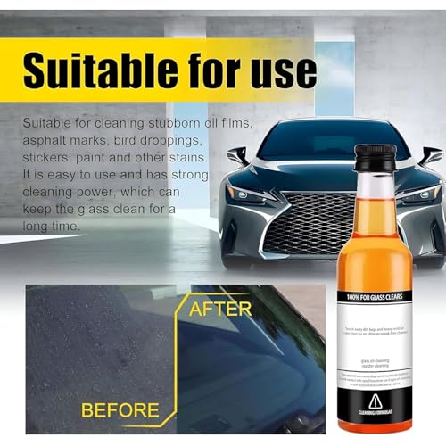 Nubilous Car Windshield Cleaner Oil Film Remover for Glass Water Spot Remover for Glass Surfaces Glass Cleaner for Home and Auto Windows Cleaning Each 100ml - Image 3