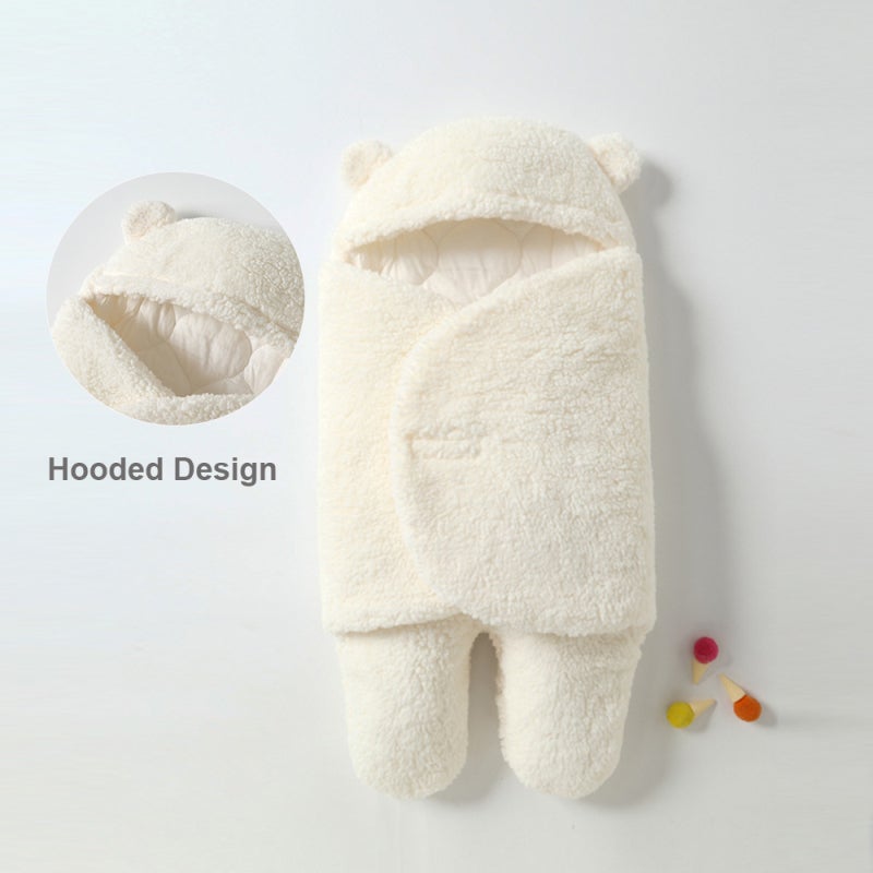 Baby Sleep Sack M Size 3-Layer Warm Structure - Dual Adjustable Wings Baby Swaddle Blanket With Feet for 0-6 Months Old Winter Baby Use - Image 5