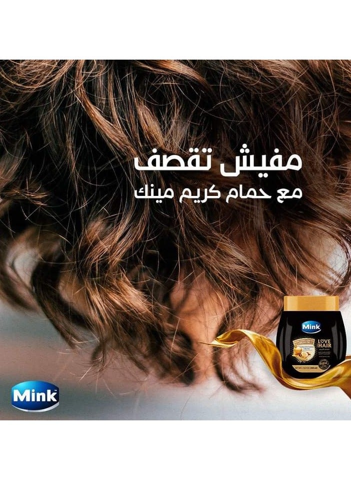 Mink Hair Conditioning Cream With Honey Argan Oil & Wheat 400 ml  ( Packaging may vary) - Image 5