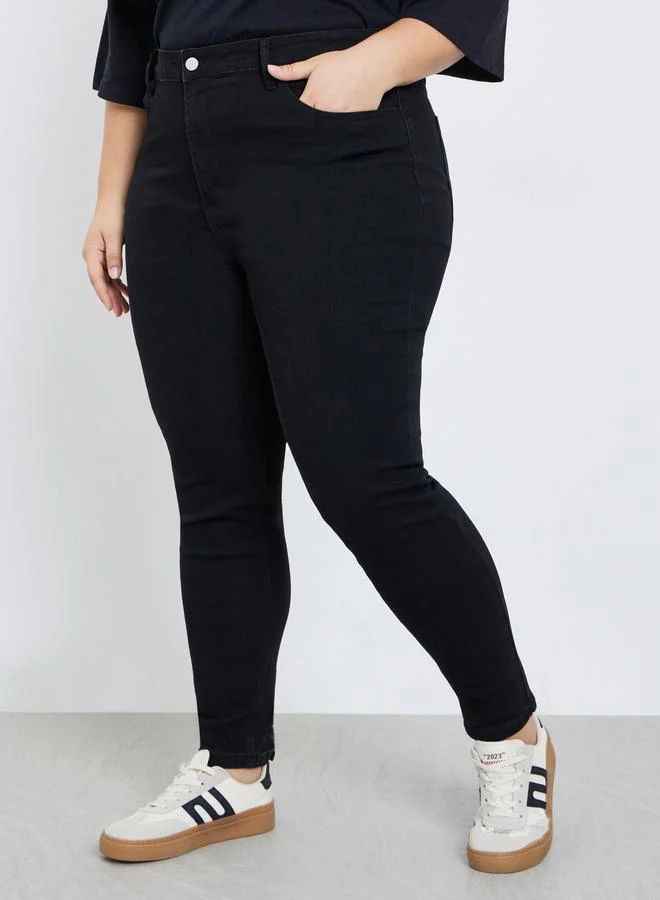 Styli Styli Plus Size High Rise Skinny Jeans