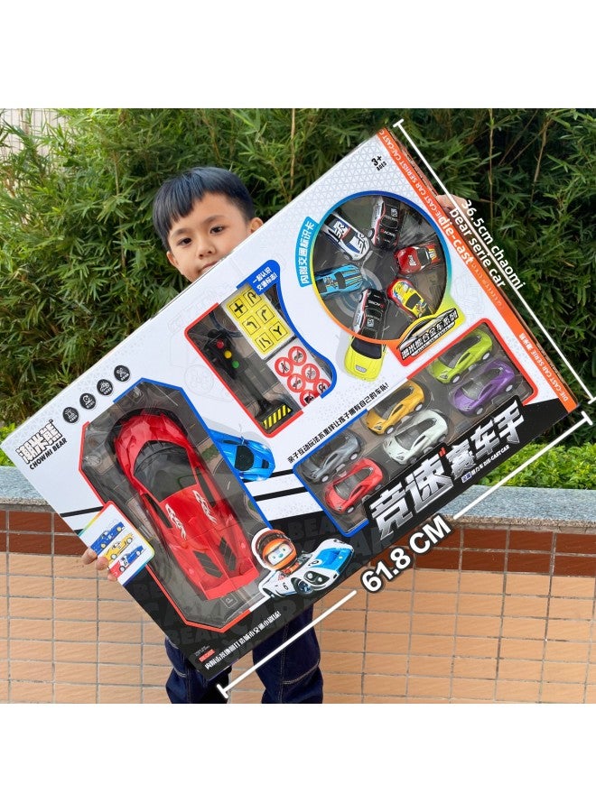 Loquat Stall Boy Toy Alloy Metal Car Model Children's Simulation Model Car Set Gift Box Institutional Gift-Color:14 Metal Sliding Car With Traffic Lights  682-3 - Image 4