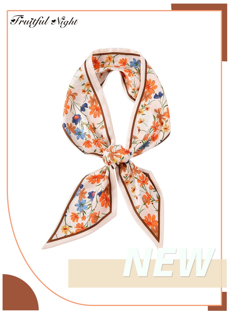 Fruitful Night - Head Scarf Fashion Satin Scarf For Hair Beach Head Wraps Neck Scarf Headscarf Woman Scarf Fashion Present - Image 1