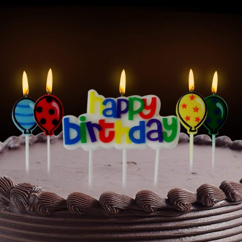 Festiko Happy Birthday for All 1stOne6half Months Birthday Decoration Cake Cutting or Romantic Surprise Decoration Happy Birthday Balloon Candle - Image 1