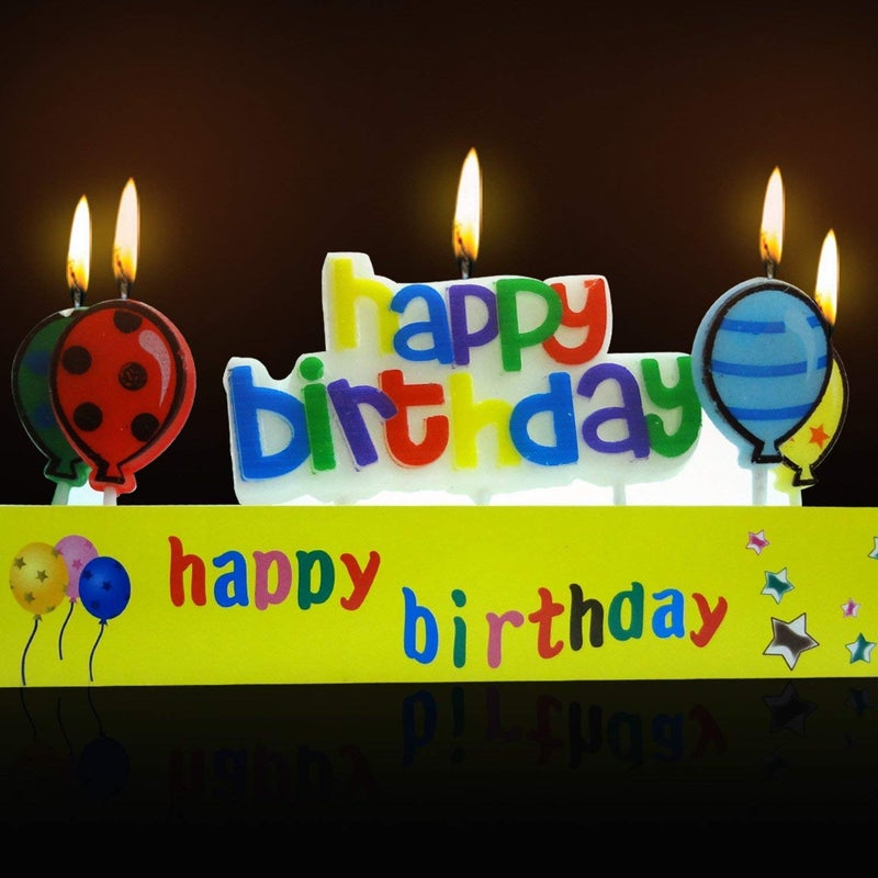 Festiko Happy Birthday for All 1stOne6half Months Birthday Decoration Cake Cutting or Romantic Surprise Decoration Happy Birthday Balloon Candle - Image 3