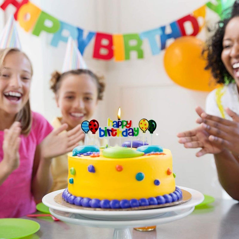 Festiko Happy Birthday for All 1stOne6half Months Birthday Decoration Cake Cutting or Romantic Surprise Decoration Happy Birthday Balloon Candle - Image 2