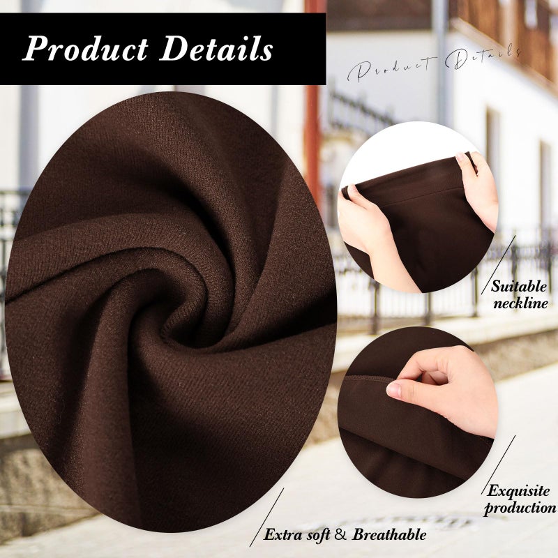 Cutecrop Turtleneck Dickey Extra Large Fake Collar Detachable Dickey Collar Half Mock Turtleneck for Men Women(Black, Coffee,2 Pcs) - Image 4