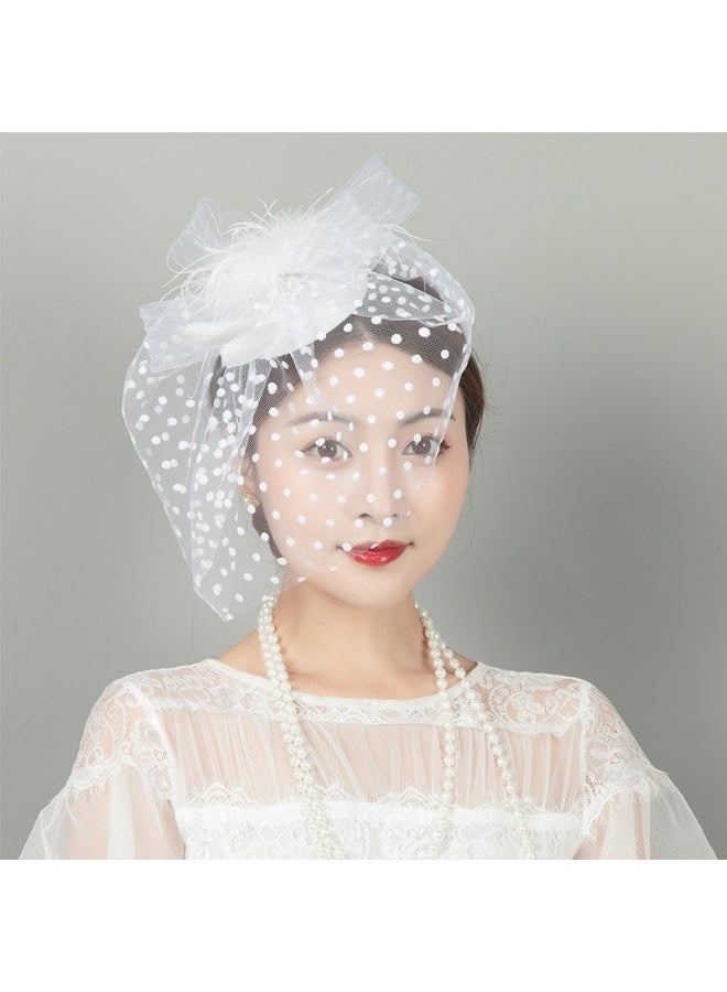 قبعات رأس نسائية كلاسيكية كلاسيكية حجاب للنساء قبعة شاي لحفلات الزفاف - Image 1