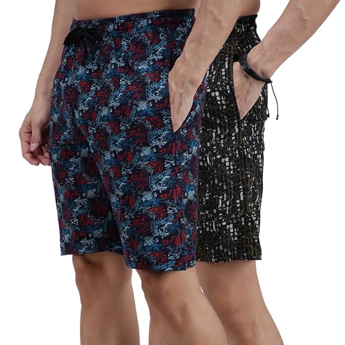 Amul Comfy Men's Bermuda Shorts | Adjustable Drawstring for Better Waist Fit | Comfortable Casual Shorts | Breathable Summer Wear | Pack of 1 | Color May Vary - Image 1
