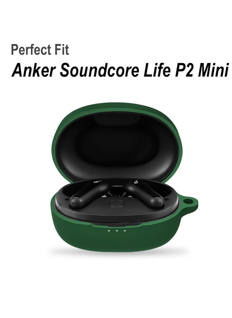Generic - Anti-Scratch Shockproof Silicone Case Cover Protective Accessory Loop for Anker Sound Core Life P2 Mini (Dark Green) - Image 1