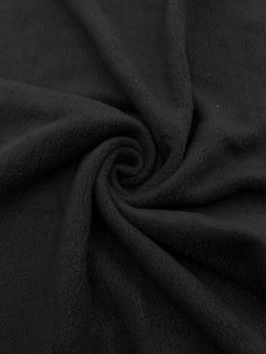 EOVEA - Polar Fleece Fabric by the Yard – Soft Anti-Pill, Warm & Cozy Material for Blankets, Clothing, Crafts, Pet Beds & DIY Sewing – 60” Wide, Solid (Black, 1/2 Yard) - Image 4