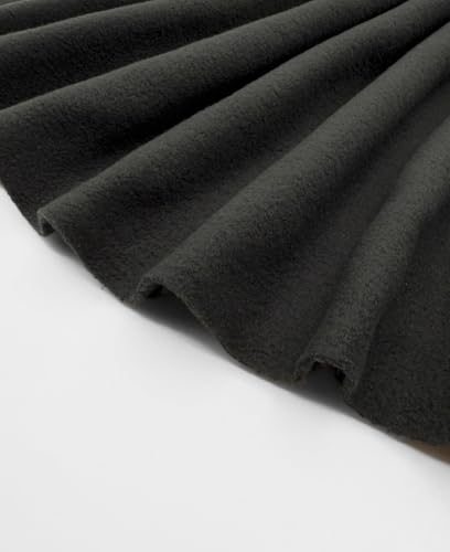 EOVEA - Polar Fleece Fabric by the Yard – Soft Anti-Pill, Warm & Cozy Material for Blankets, Clothing, Crafts, Pet Beds & DIY Sewing – 60” Wide, Solid (Black, 1/2 Yard) - Image 2