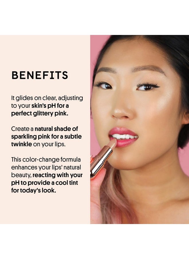 Winky Lux Winky Lux Glimmer Balm, pH Lip Balm, Color Changing Lipstick and Tinted Lip Balm, Vegan & Cruelty Free Lip Balm, Hydrate & Plump, Pink Shimmer Lipstick, Rosé  - Image 3