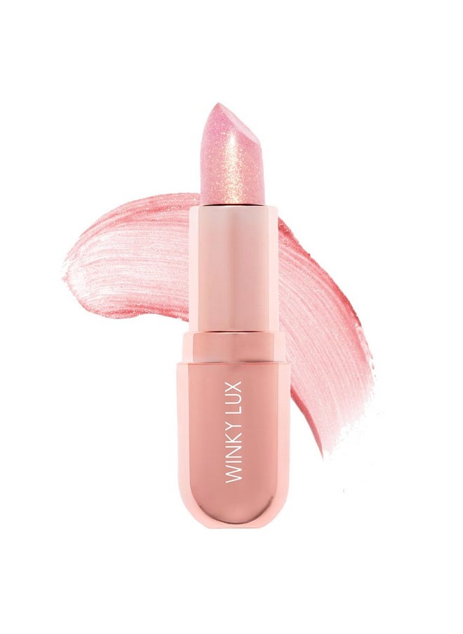 Winky Lux Winky Lux Glimmer Balm, pH Lip Balm, Color Changing Lipstick and Tinted Lip Balm, Vegan & Cruelty Free Lip Balm, Hydrate & Plump, Pink Shimmer Lipstick, Rosé  - Image 1