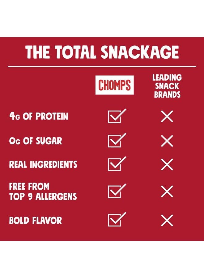 CHOMPS عصا وجبات خفيفة من لحم البقر المدخن BBQ من الأبقار التي تتغذى على العشب 0.5 أونصة 24 عبوة - كيتو، باليو، Whole30، 4 جرام بروتين لحم خالي، خالي من الغلوتين، طعام خالي من السكر، غير معدّل وراثيًا - Image 5