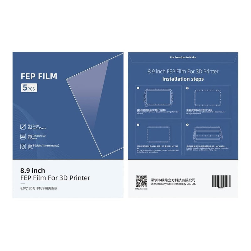 3idea 3 idea Imagine Create Print Anycubic FEP Matt Film for Photon M3-2 Pcs - Image 2