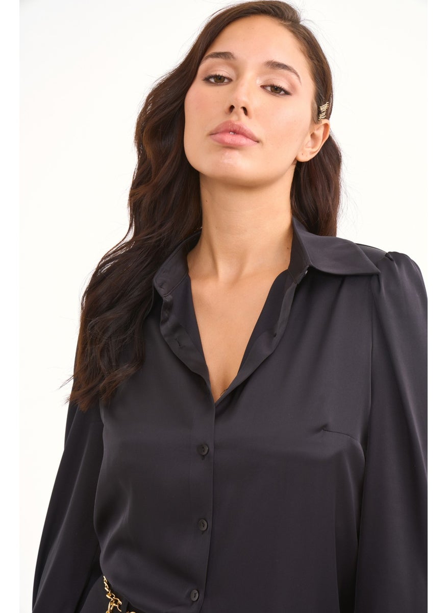 Satin Shirt with Padding - Black - pzsku/Z904B6371A2B75BF029AFZ/45/_/1740639049/eec67c64-b7ec-4181-b2b6-57180e25cda7