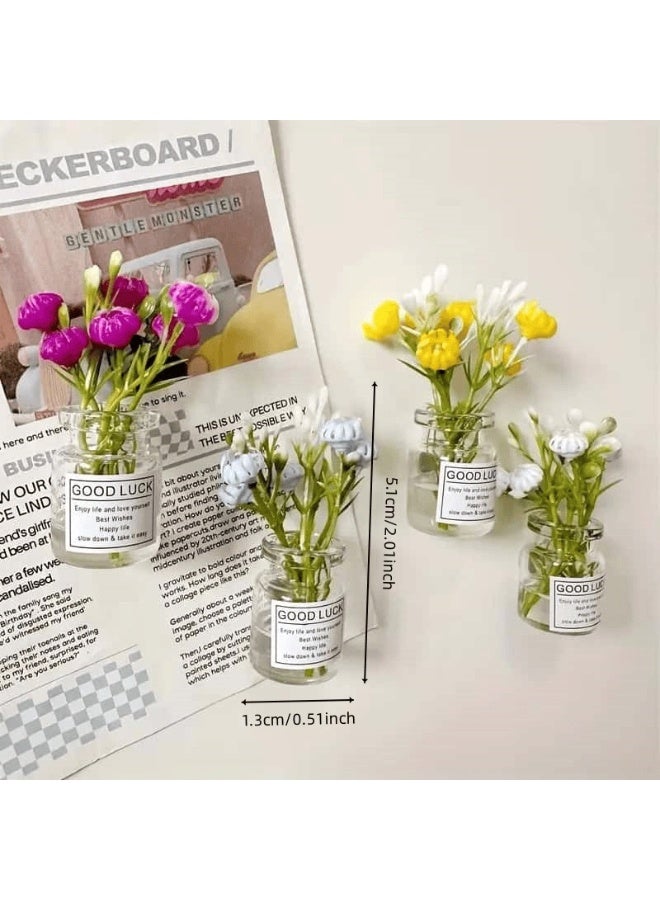 Fridge Magnets,8pcs Vase Fridge Magnets Set,3D Flower Pot Magnets,Refrigerator Magnets,Strong Non Scratch for Fridge,Decoration for Fridge Locker Office Kitchen - Image 4