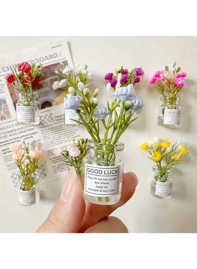 Fridge Magnets,8pcs Vase Fridge Magnets Set,3D Flower Pot Magnets,Refrigerator Magnets,Strong Non Scratch for Fridge,Decoration for Fridge Locker Office Kitchen - Image 2