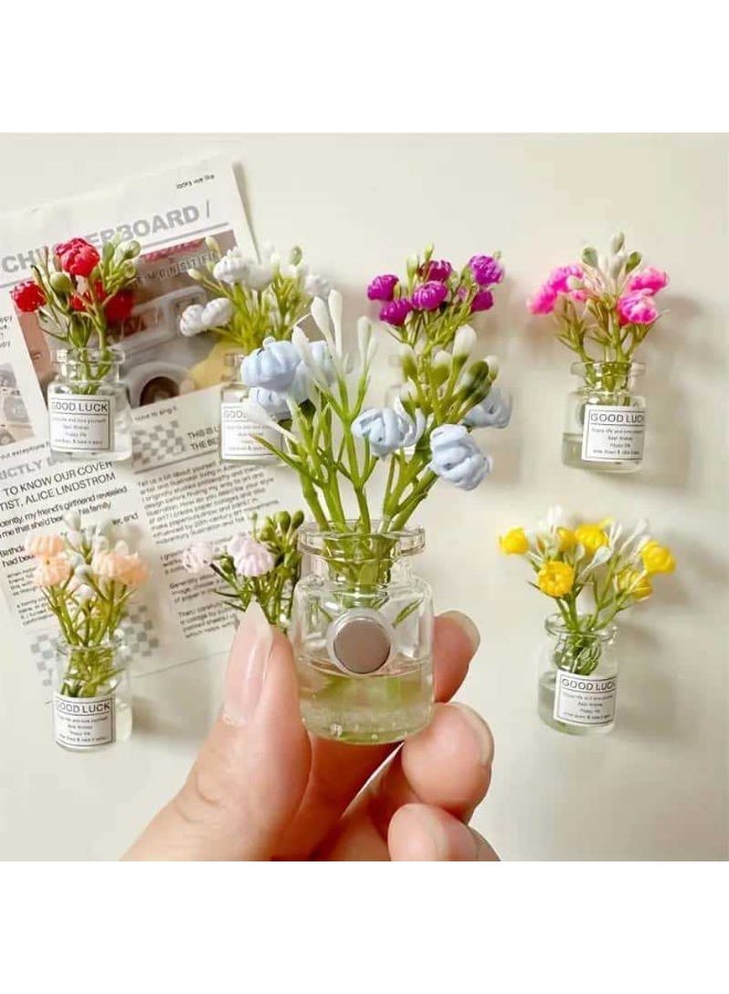 Fridge Magnets,8pcs Vase Fridge Magnets Set,3D Flower Pot Magnets,Refrigerator Magnets,Strong Non Scratch for Fridge,Decoration for Fridge Locker Office Kitchen - Image 3