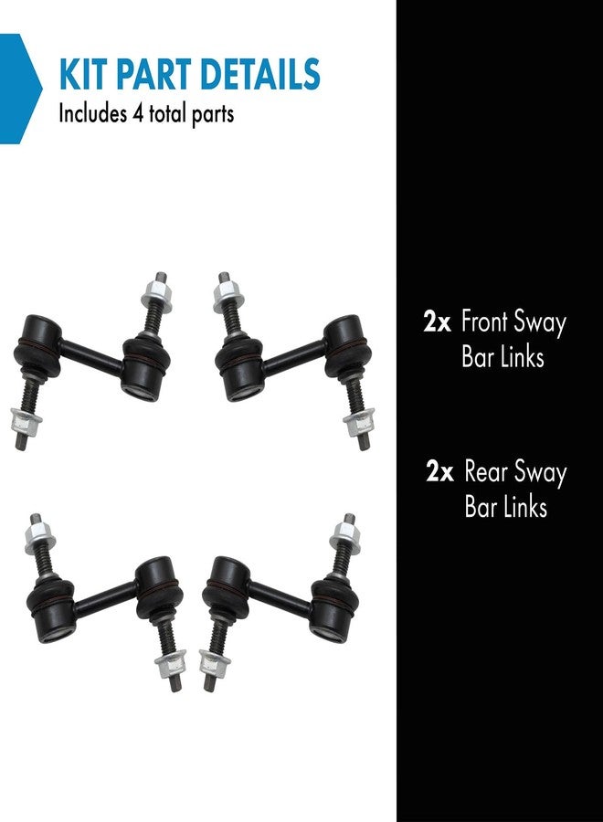 TRQ Front & Rear Sway Bar Stabilizer Link Set Compatible with 2004-2009 Cadillac XLR 1997-2022 Chevrolet Corvette - Image 2