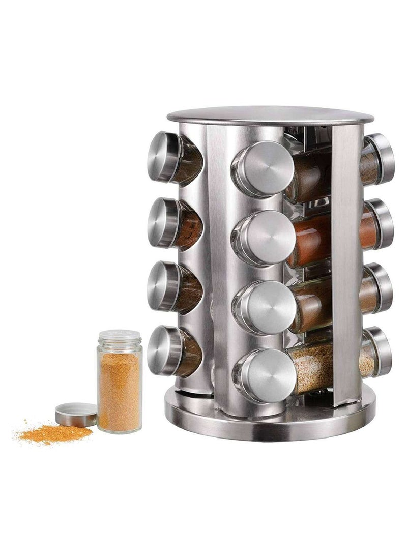 بروماس رف توابل دوار مكون من 16 وعاء توابل من الفولاذ المقاوم للصدأ - Image 2
