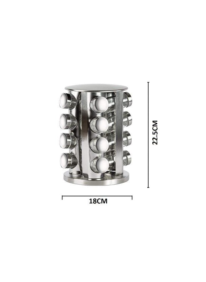 بروماس رف توابل دوار مكون من 16 وعاء توابل من الفولاذ المقاوم للصدأ - Image 4