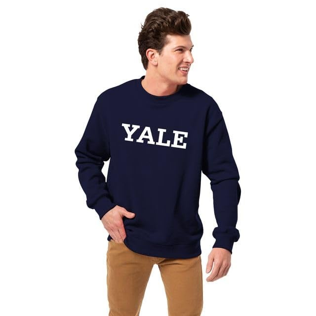 Ivysport Yale University Crewneck Sweatshirt, Essential, Navy, Medium - Image 2