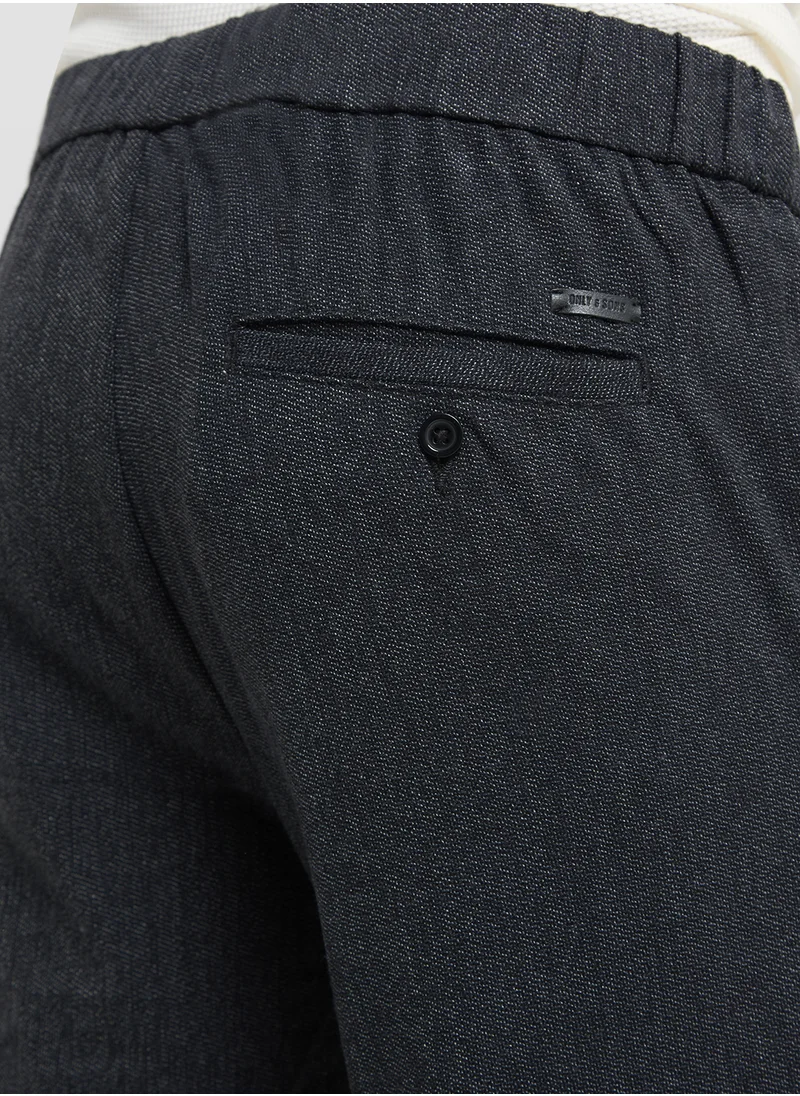 اونلي اند سانز Sinus Drawstring Stright Sweatpants