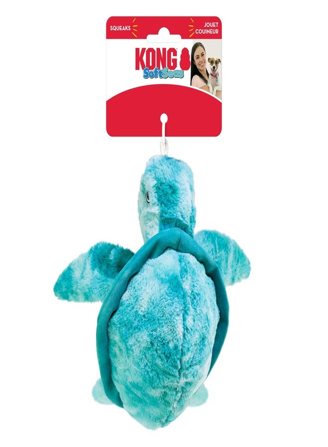 KONG SoftSeas Dog Toy - Plush Squeaky & Crinkle Toy for Dogs, Soft Thick Fabric, Ideal for Cuddling & Indoor Play (Small, Octopus/Turtle Combo) - Image 4